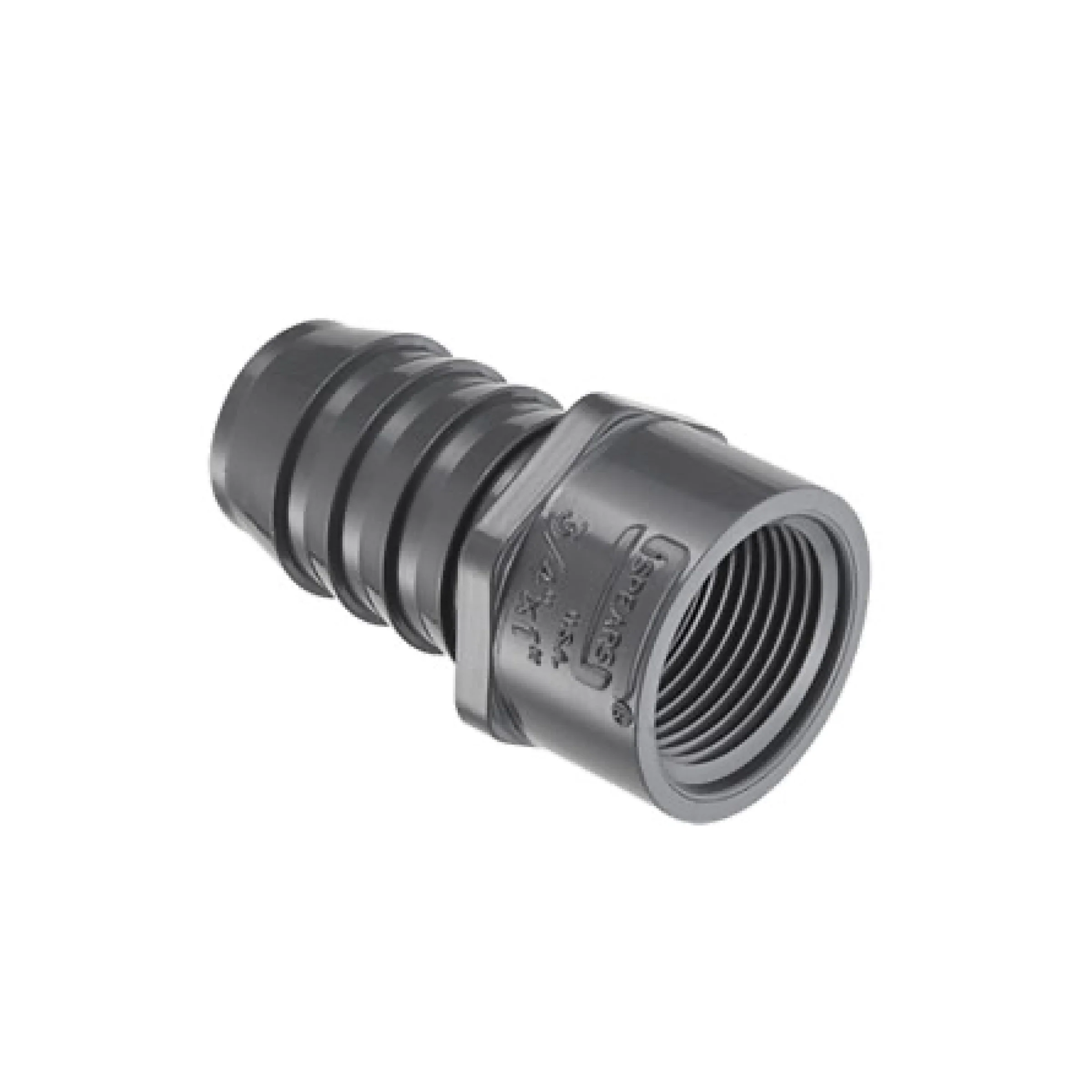 1/2" x 3/4" PVC Barbed Insert Reducing Female Adapter (FIPT x Insert)