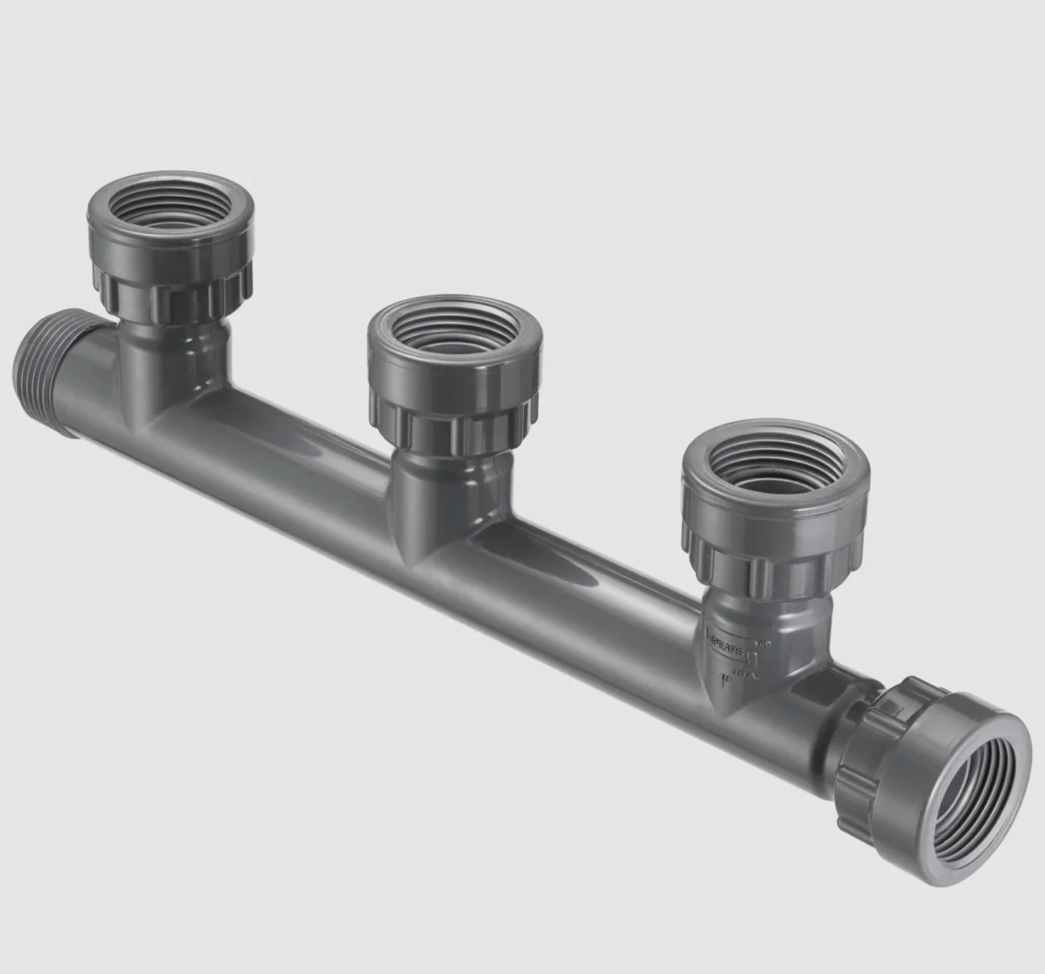 1 PVC 3-PORT MNIFLD TEE SWVLXMIPTX3-SWVL