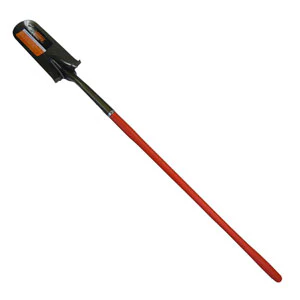 14" DRAIN SHOVEL-CLOSED BACK, 48" SOLID FIBERCORE™ HANDLE - RED