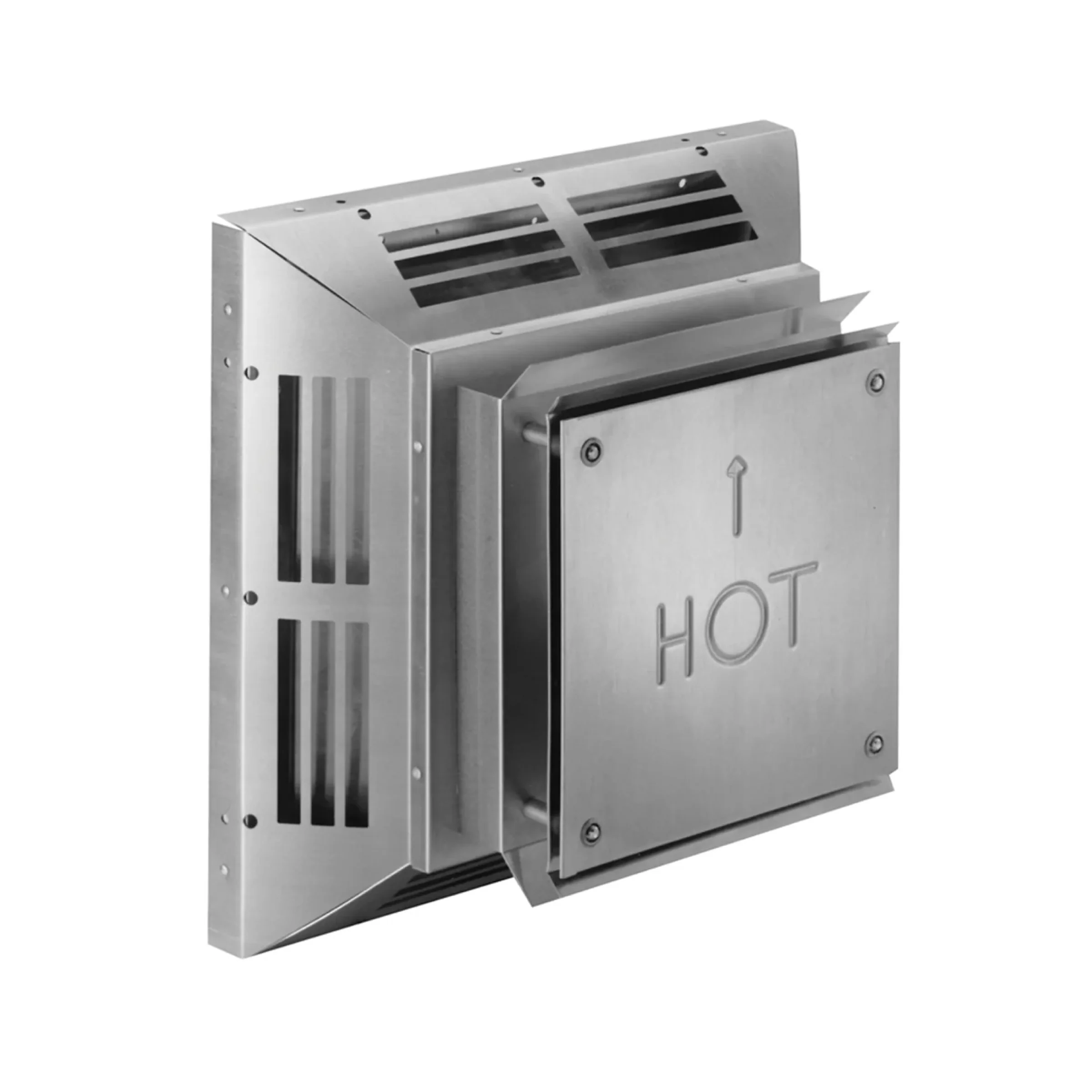 5"x8" Aluminum Square Horizontal Termination Cap
