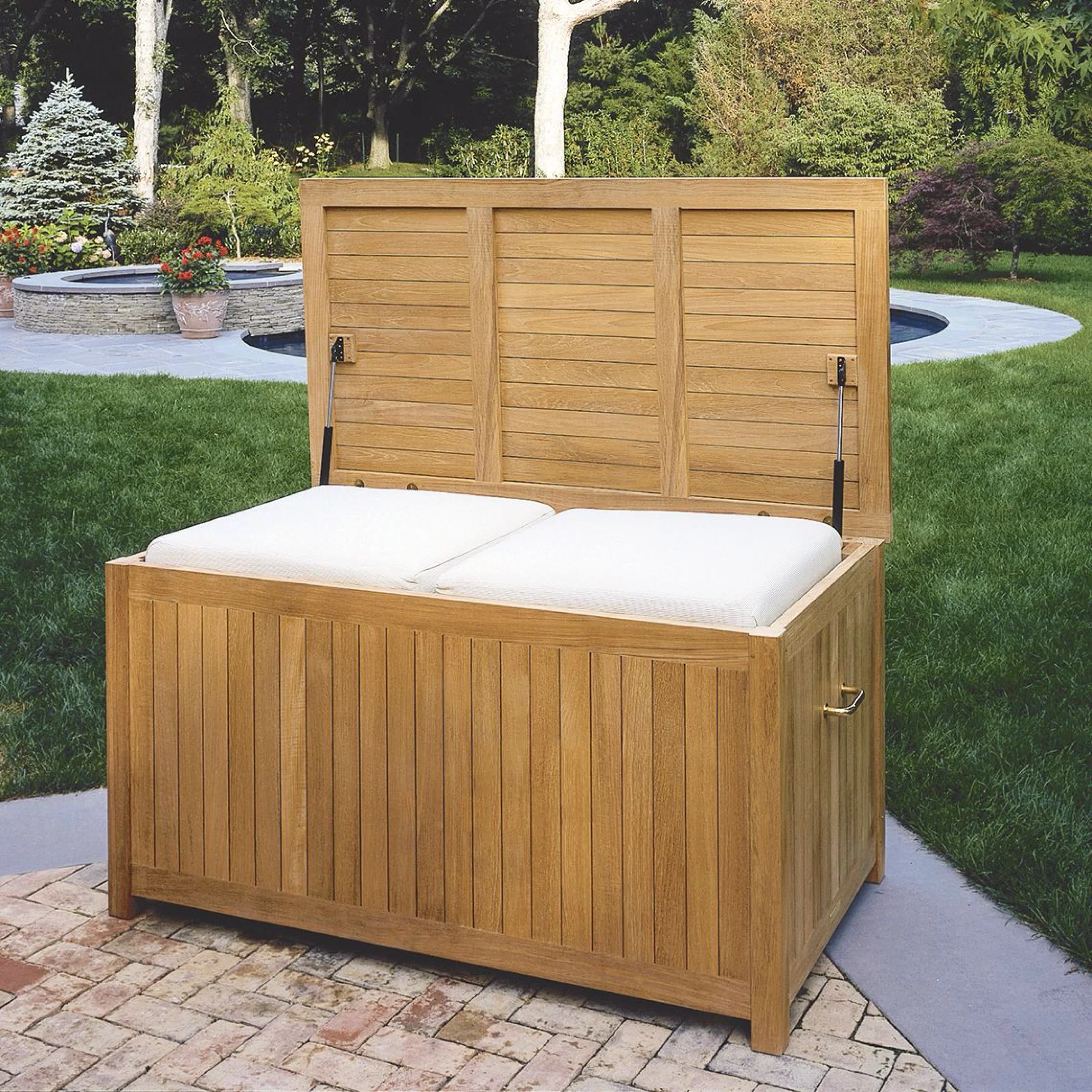 60" Teak Cushion Box - Image 2