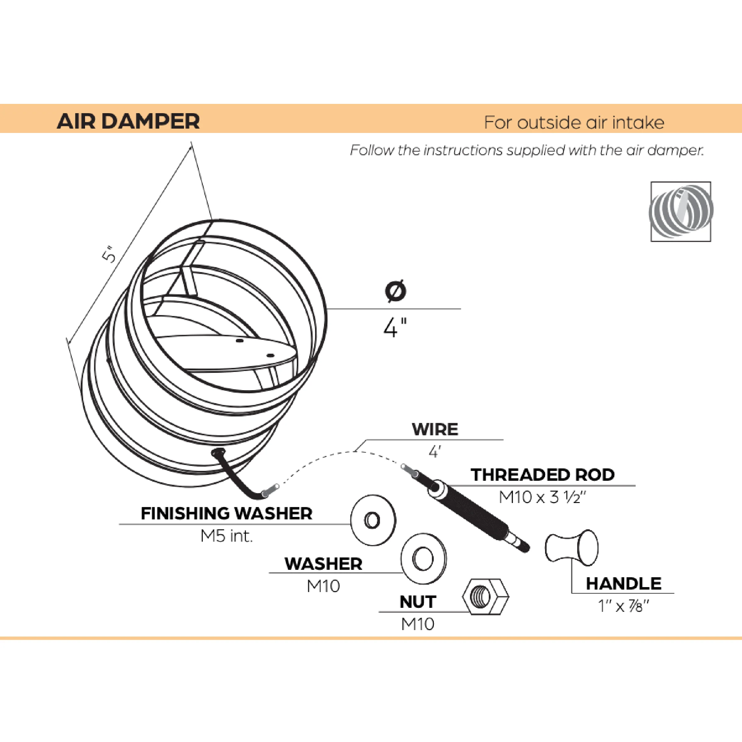Airtight Outside Air Accessories for STUV 6 in - Image 2