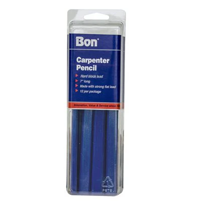 CARPENTER PENCILS - BLUE CASING HARD BLACK LEAD - 12/PKG