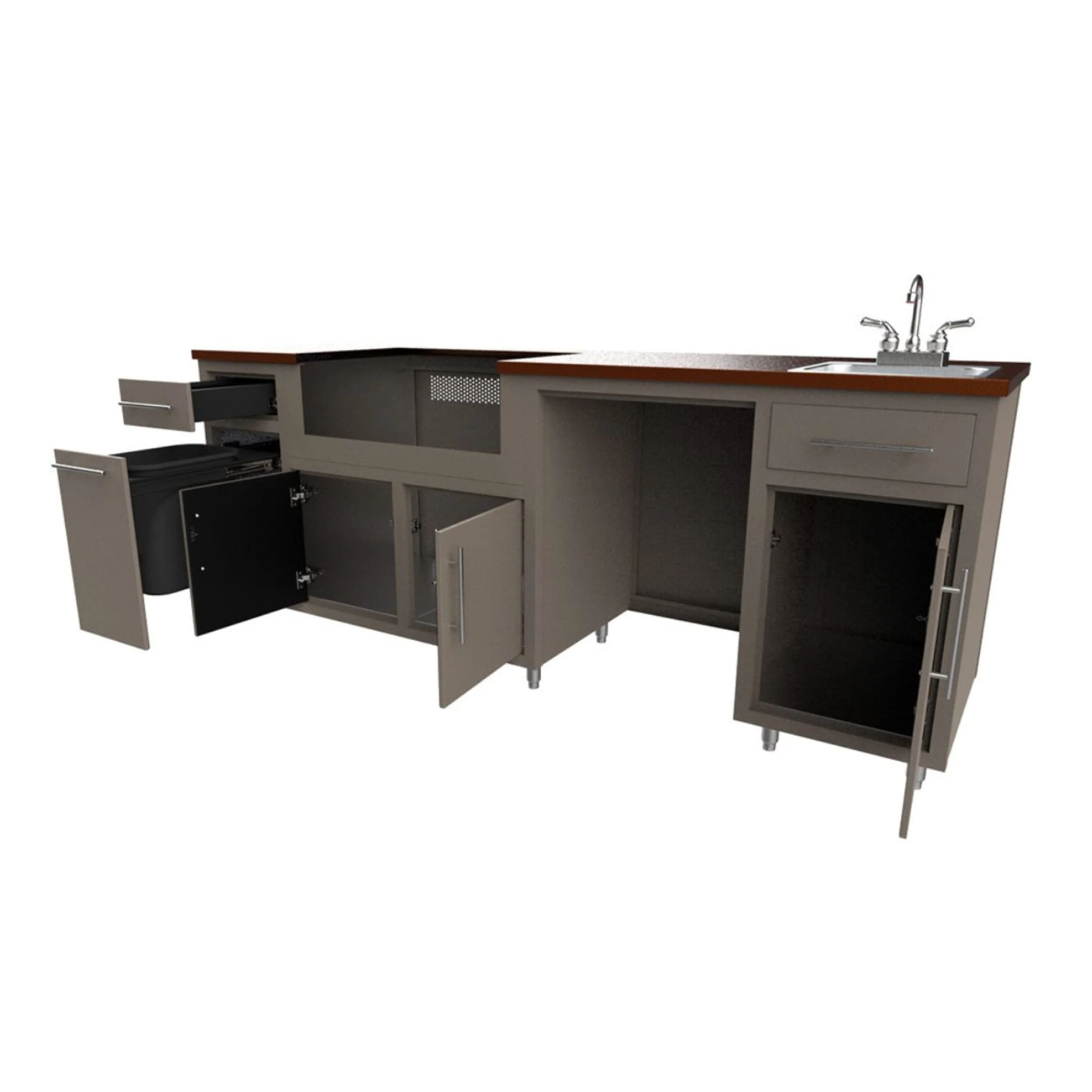 Coastal 90.125" WGRS Outdoor Kitchen - Image 2