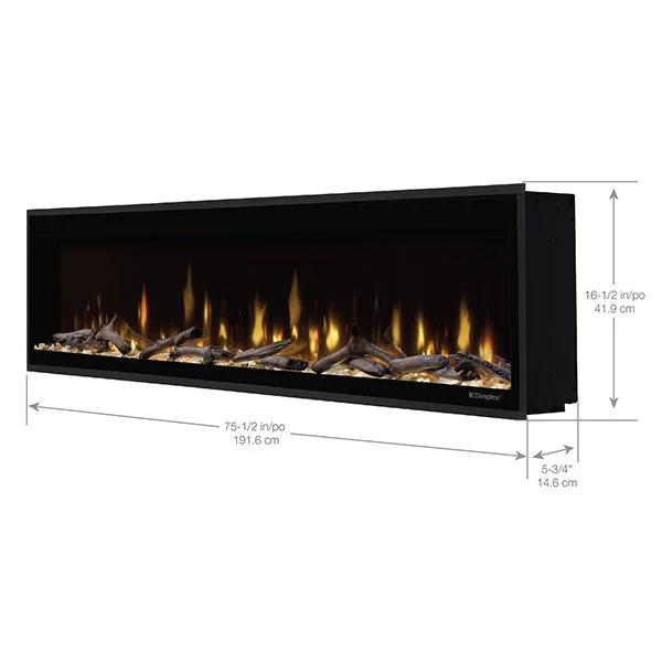 Ignite Evolve 74" Built-in Linear Electric Fireplace - Image 3