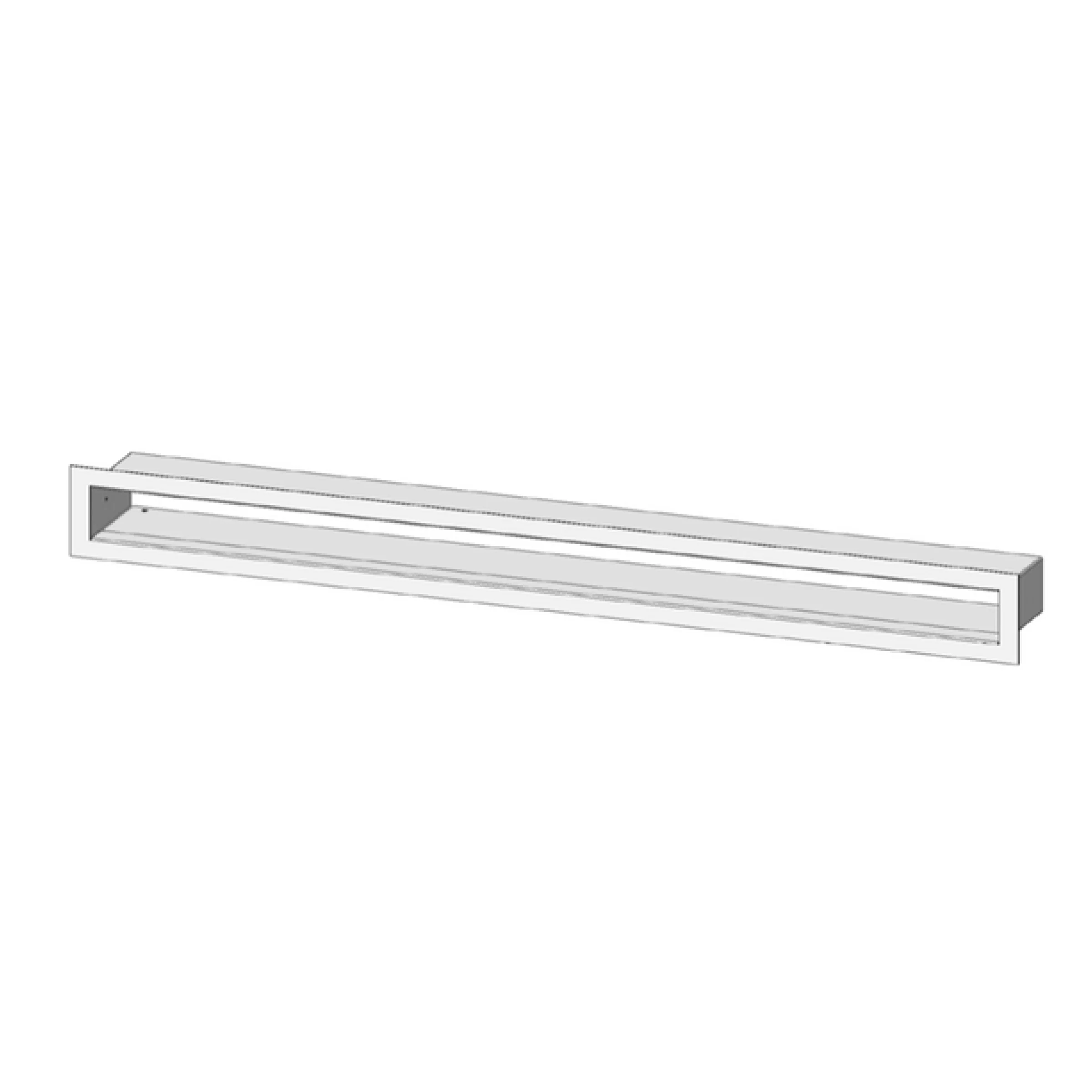 Flush Front Chase Vent White 60"W x 3"H