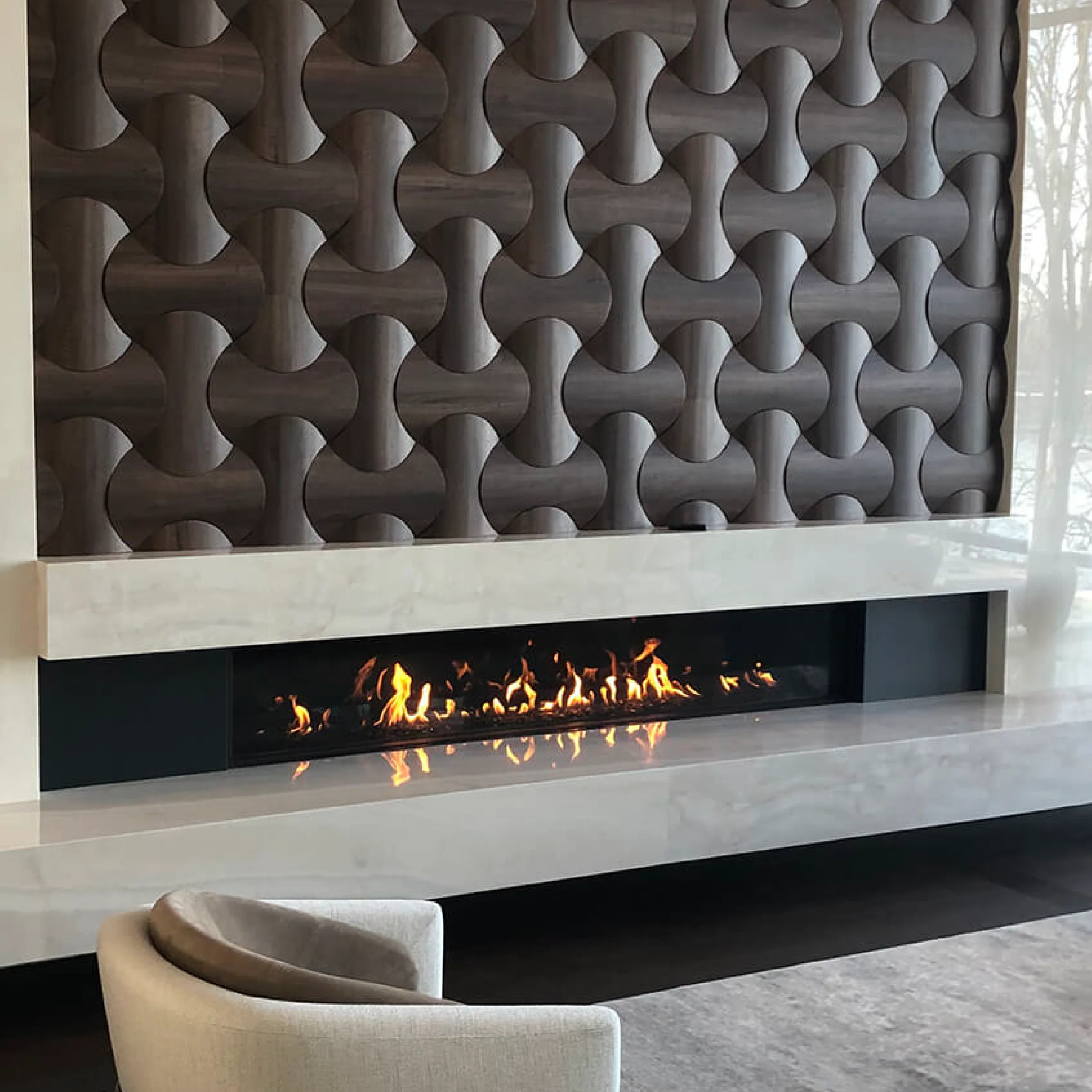 Front Facing Regular Glass Height Fireplace - Image 5