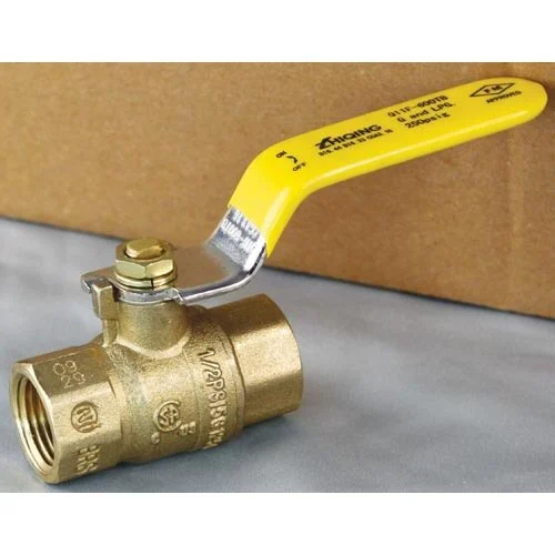 Gas Valve Straight 1/2"FP - Polish Brass