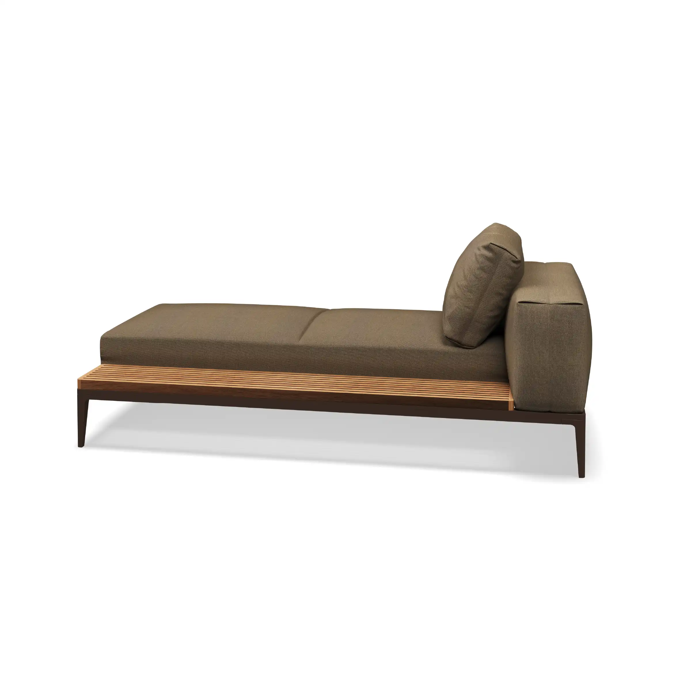 Grid Chaise Teak Unit - Image 3