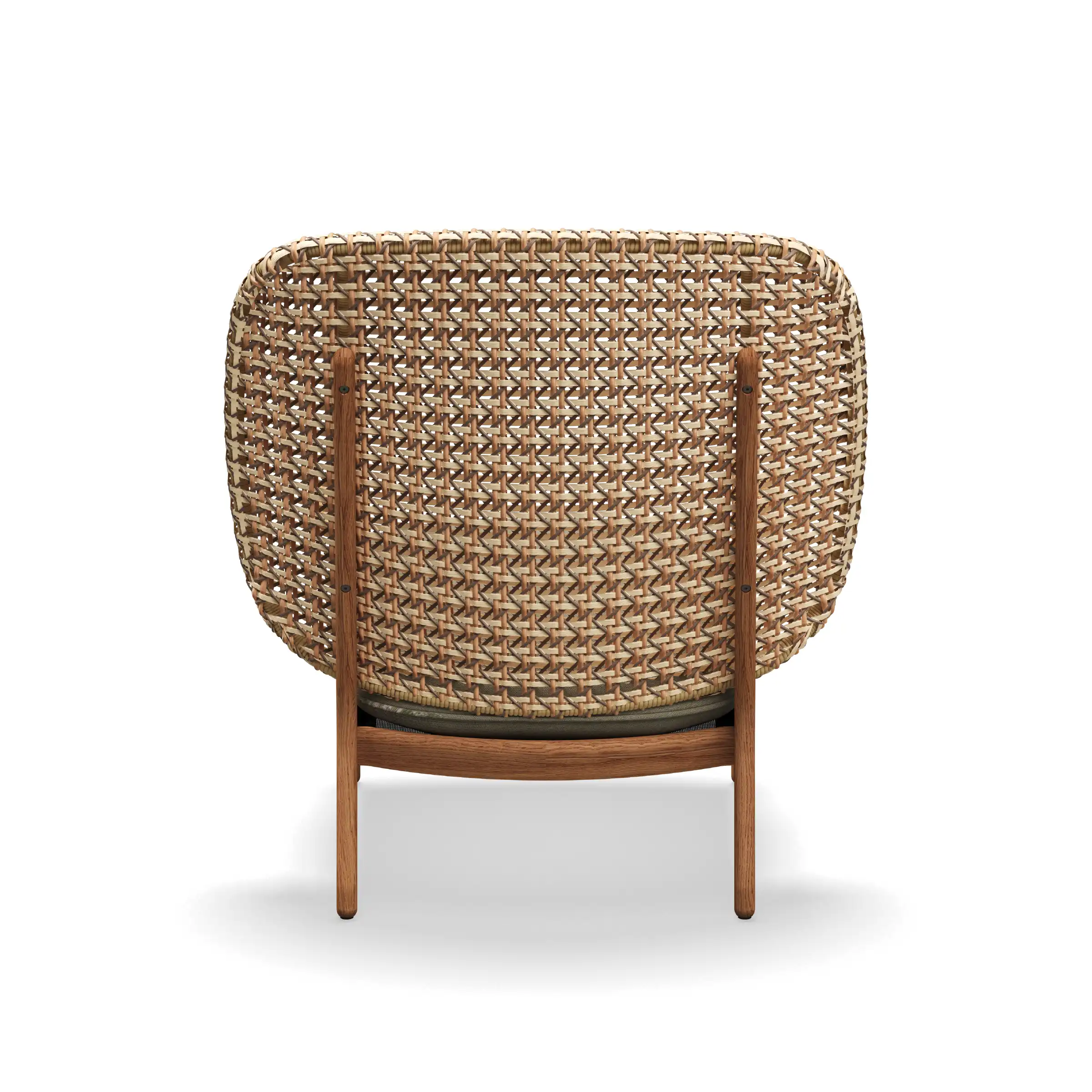 Kay High Back Lounge Chair with Harvest Wicker - Image 3