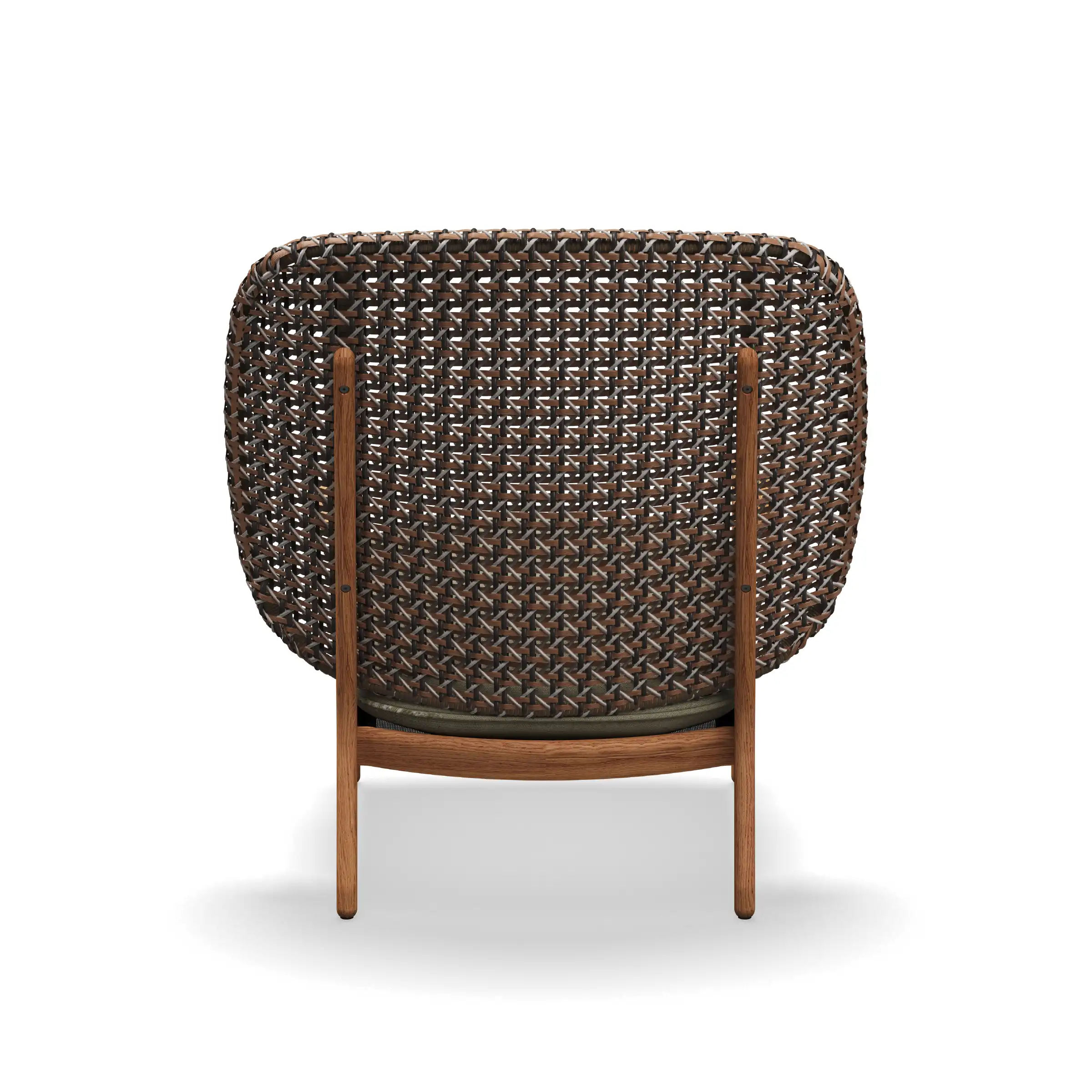 Kay High Back Lounge Chair with Brindle Wicker - Image 3