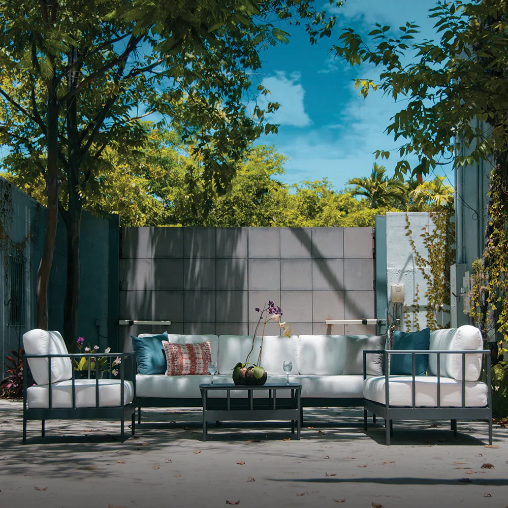 Oslo Armchair with Graphite Frame & Spectrum Dove Fabric - Image 4
