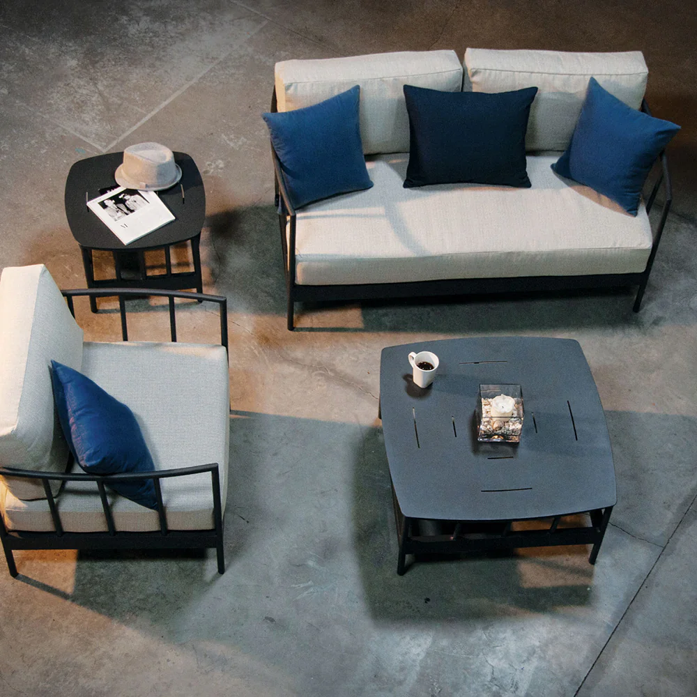 Oslo Armchair with Graphite Frame & Spectrum Dove Fabric - Image 6