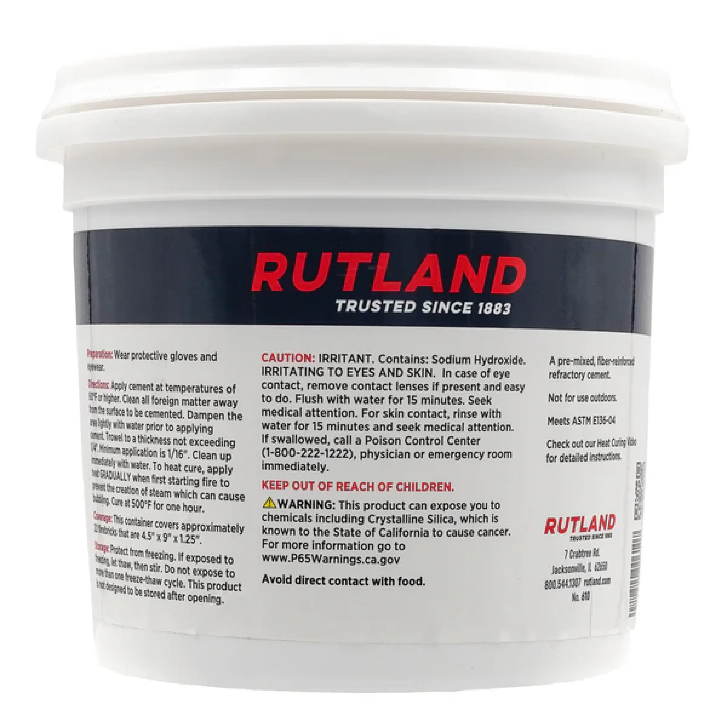 Refractory Cement 1/2 Gal Tub (Pre-Mixed) - Image 2