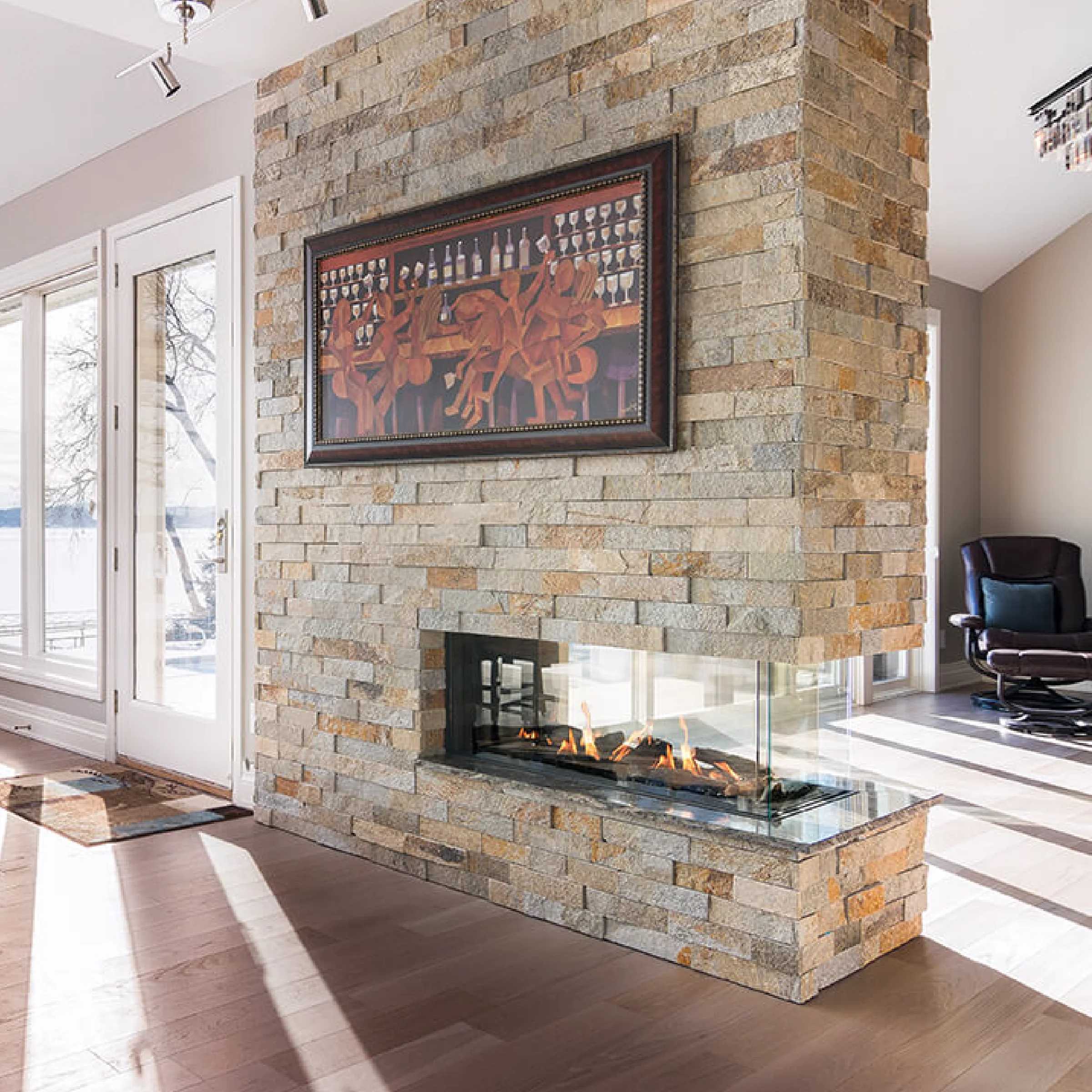 Room Definer 24" High Glass Height Fireplace - Image 3
