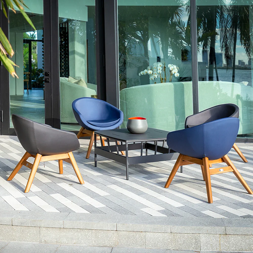 Santorini Armchair in Turquoise - Image 4
