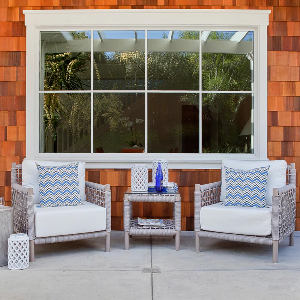 Taos Armchair - Taupe Frame with Nurture Clay Sunbrella Fabric - Image 3