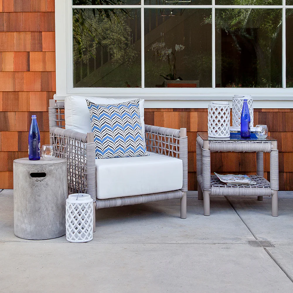 Taos Armchair - Taupe Frame with Nurture Clay Sunbrella Fabric - Image 4