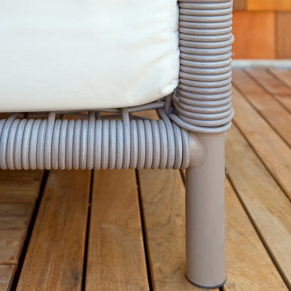 Taos Armchair - Taupe Frame with Nurture Clay Sunbrella Fabric - Image 5
