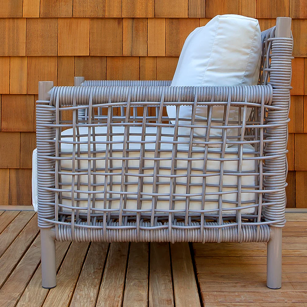 Taos Armchair - Taupe Frame with Nurture Clay Sunbrella Fabric - Image 6