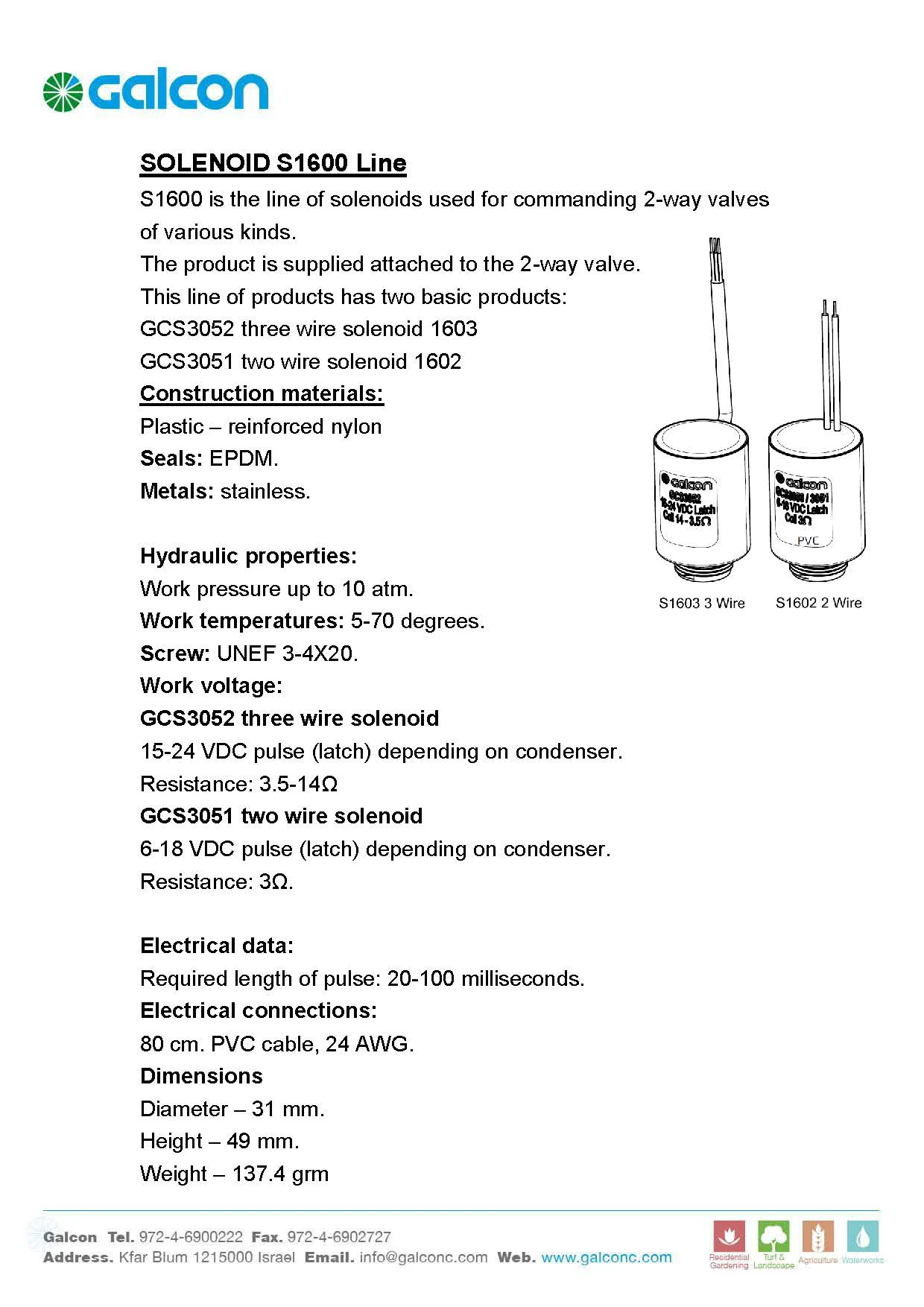 YLZ DC 1" inl val w/flow control & S1602 DC latch solenoid - Image 3